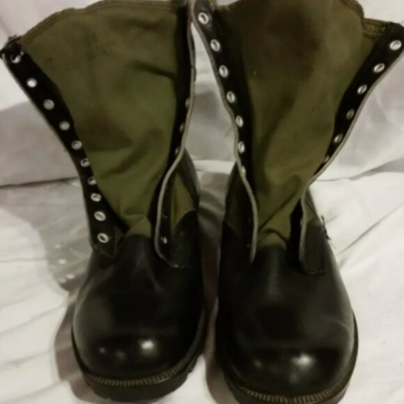 1960S sz13XN BATA VIETNAM SPIKE PROTECTIVE GREEN JUNGLE BOOTS JUNE 1966 SI 525 main image 10